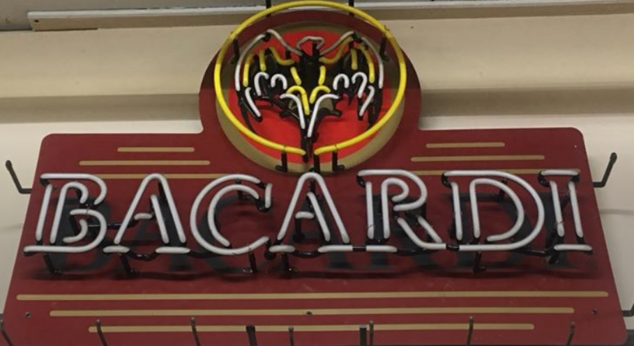 Bacardi Back Board Logo Neon Sign